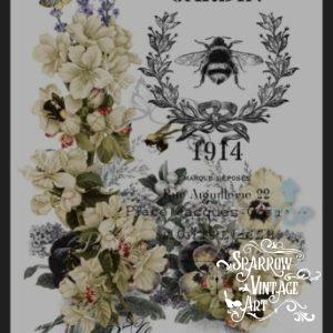 Fleur de Jardin - Rub on Image Transfer